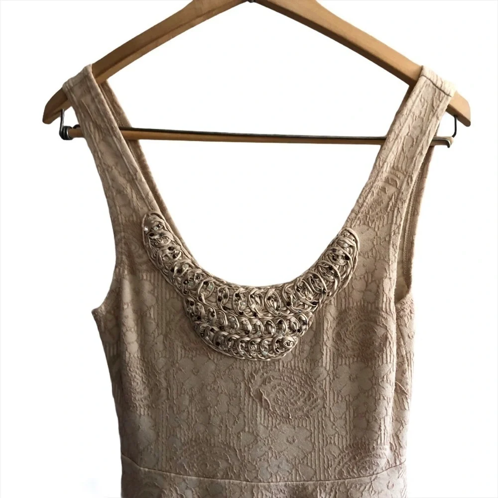 Free People beaded tulle rose floral print dress